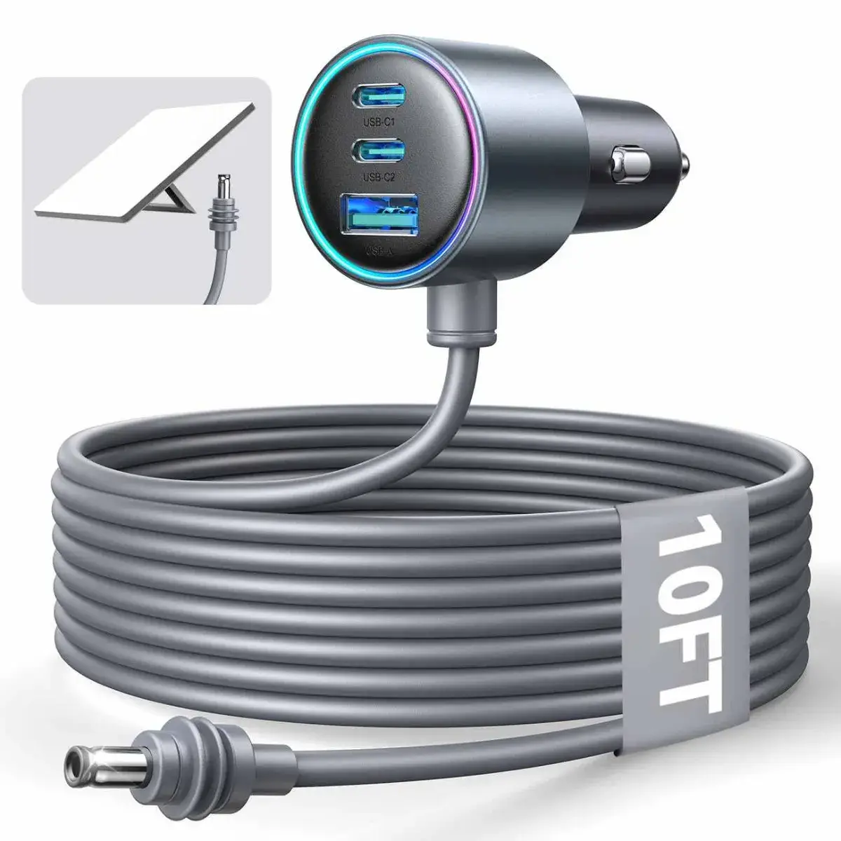 Starlink Mini Car Adapter 10FT 12V-24V Cigarette Lighter Charger Main Product Image